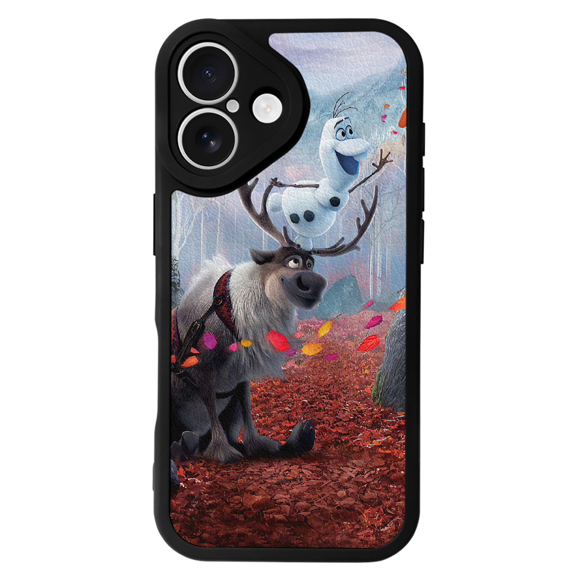 （画像用） アナと雪の女王 アンナ エルサ Frozen Anna Elsa 【iPhone 16シリーズ対応】シリコンスマホケース（レザー調） 材質：シリコン